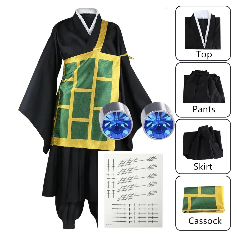 Anime Geto Suguru Cosplay Costume Black Blue kimono School Uniform Anime Clothe Halloween Costumes For Women Man