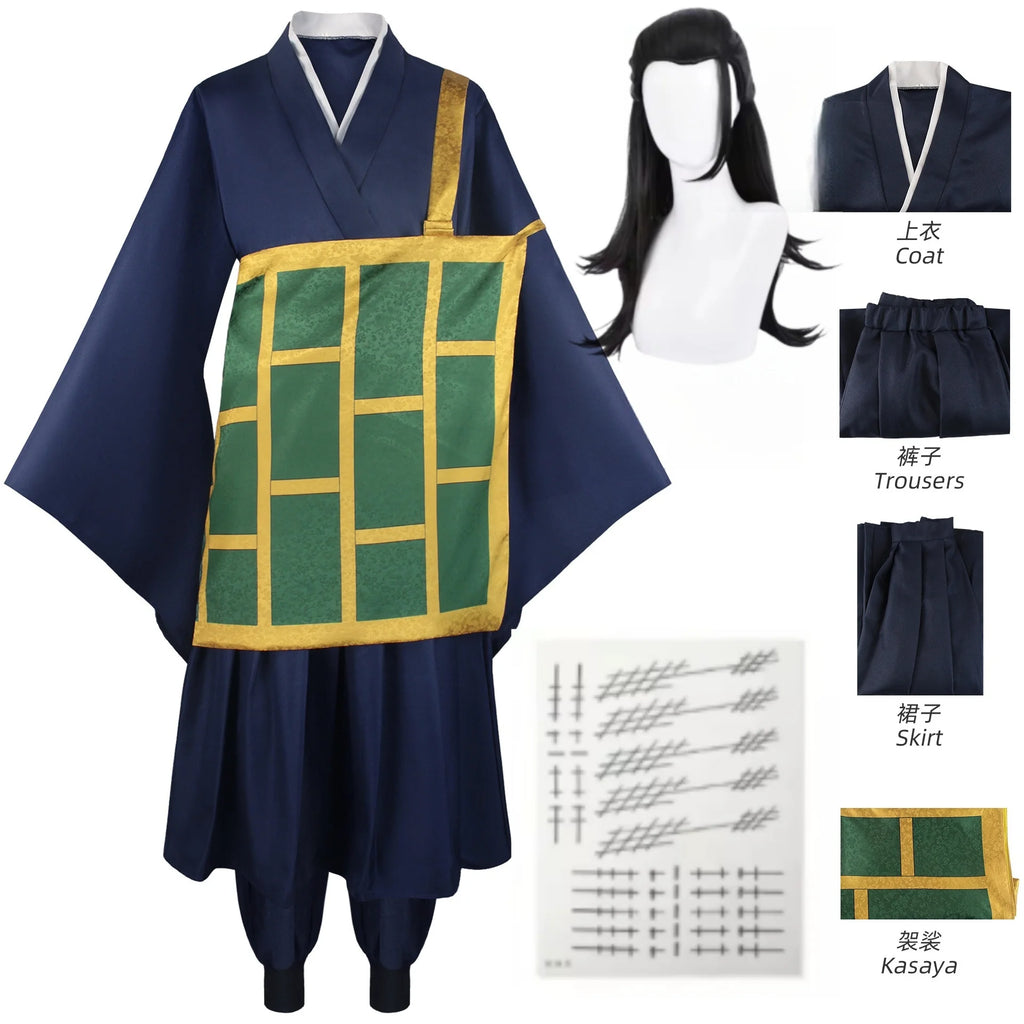 Anime Geto Suguru Cosplay Costume Black Blue kimono School Uniform Anime Clothe Halloween Costumes For Women Man