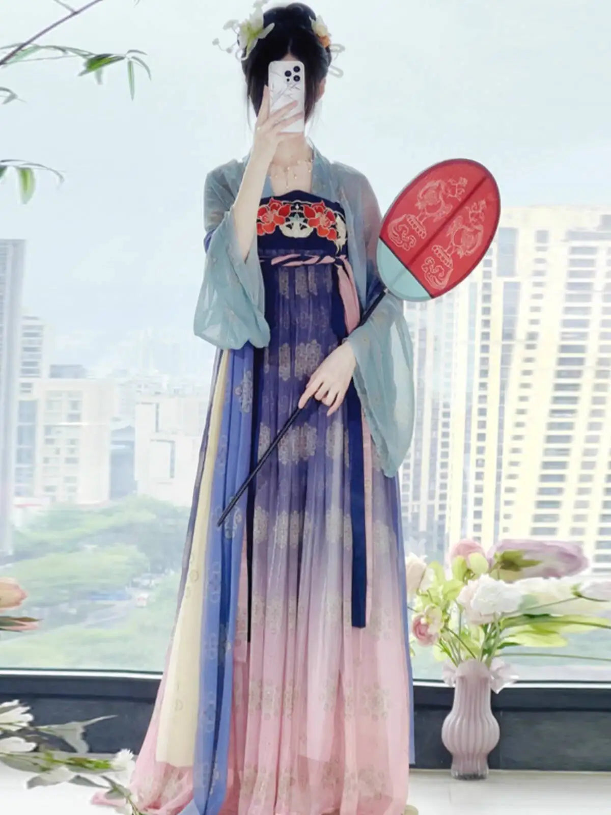 New Hanfu Women Tang System Restoring Wind Chest Length Skirt Original Daily Fairyism Fiesta Carnival Halloween Cos Cosplay