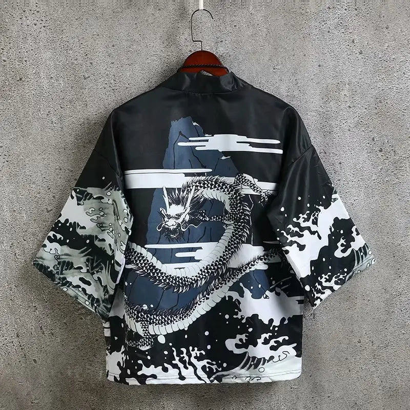 New Traditional japanese kimono yukata women&man japanese Short Robe Loose kimomo japanese cardigan kimono japones haori