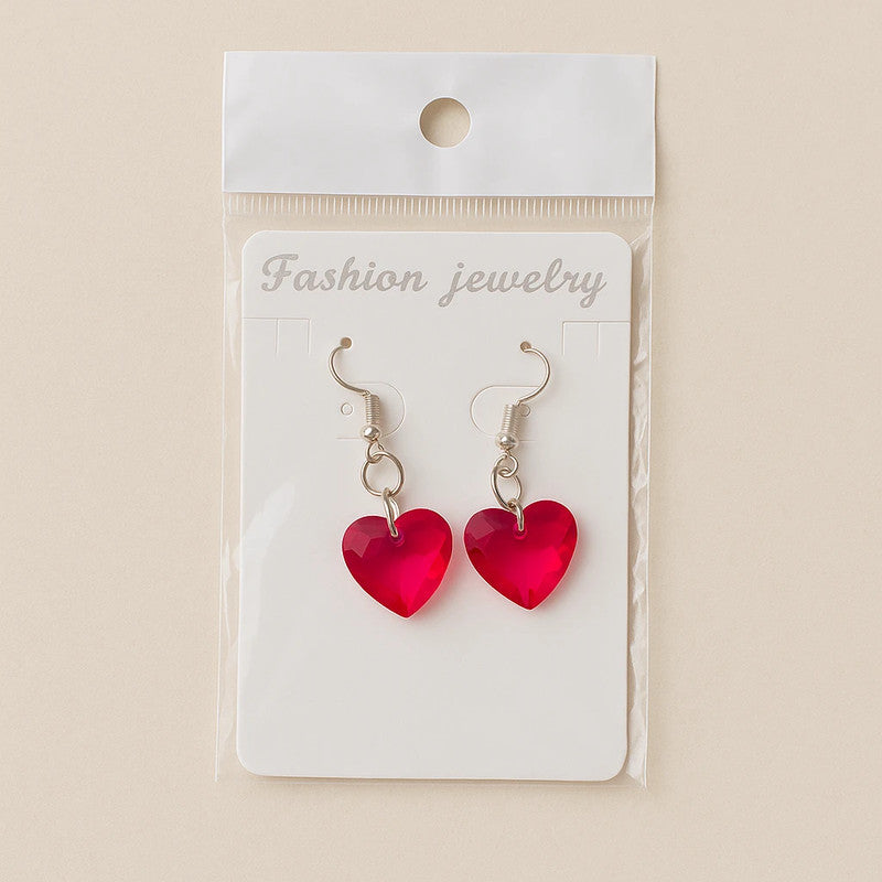 Boucles d’oreilles neuves cœur rouge – fashion jewelry