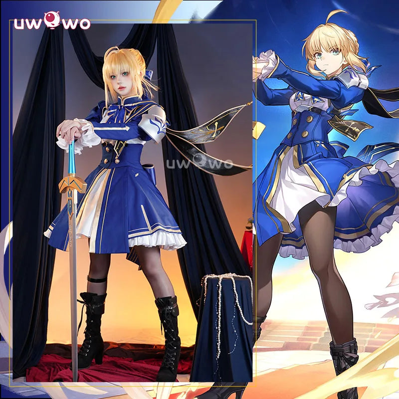 UWOWO Saber Cosplay Collab Series: Game Honkai: Star Rail × Fatee/stayy night Collab Saber Cosplay Costume S-XXL Halloween Cos