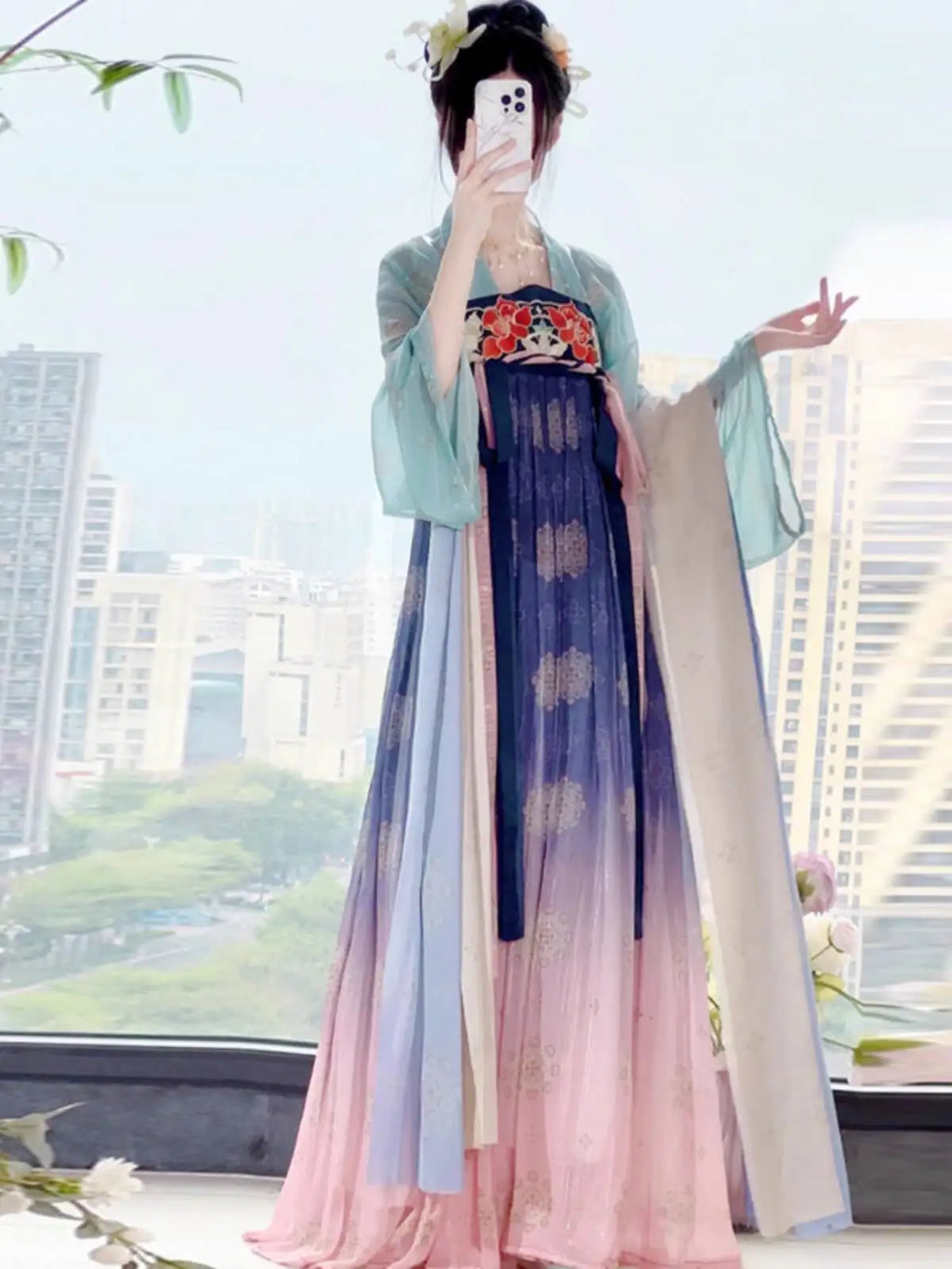 New Hanfu Women Tang System Restoring Wind Chest Length Skirt Original Daily Fairyism Fiesta Carnival Halloween Cos Cosplay