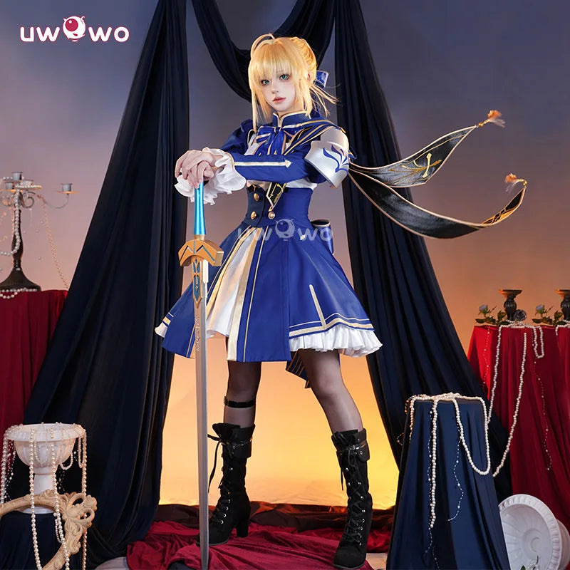 UWOWO Saber Cosplay Collab Series: Game Honkai: Star Rail × Fatee/stayy night Collab Saber Cosplay Costume S-XXL Halloween Cos