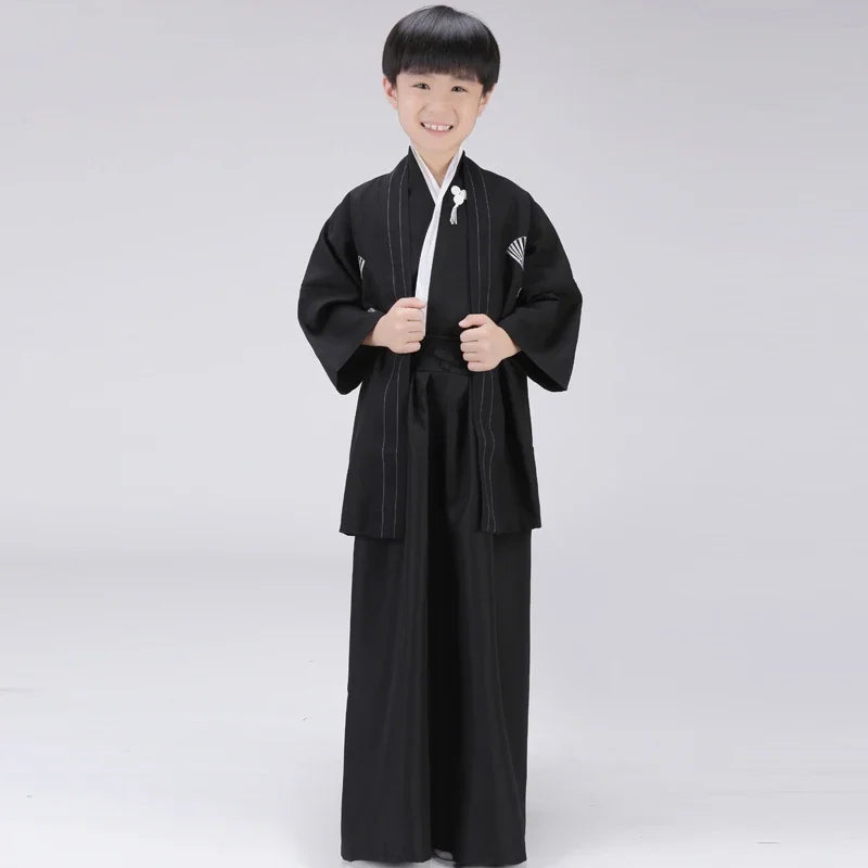 Japones Kimono Man Japanese Traditional Dress Yukata Stage Dance Costume Hombres Quimono Men Samurai Clothing National Robe