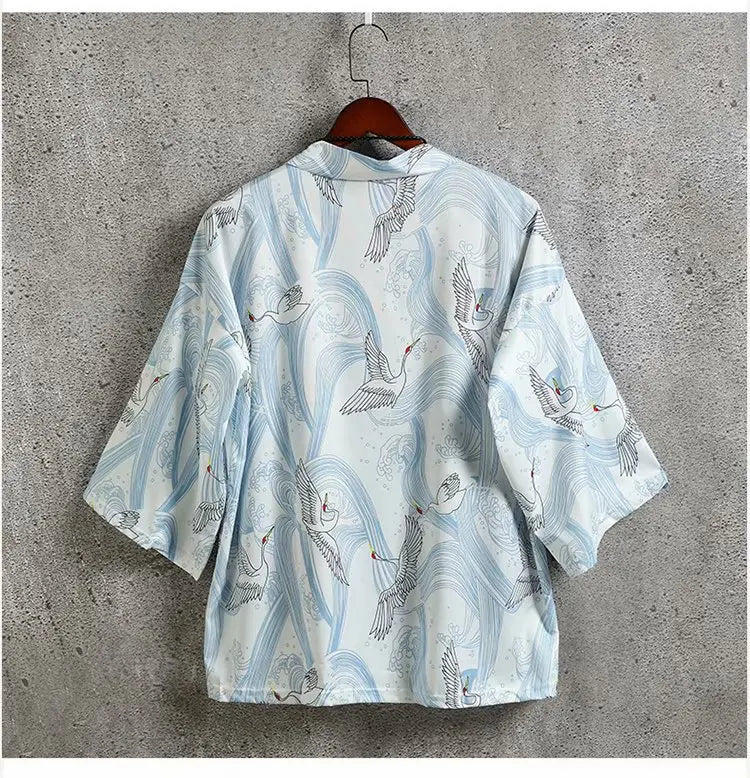 New Traditional japanese kimono yukata women&man japanese Short Robe Loose kimomo japanese cardigan kimono japones haori