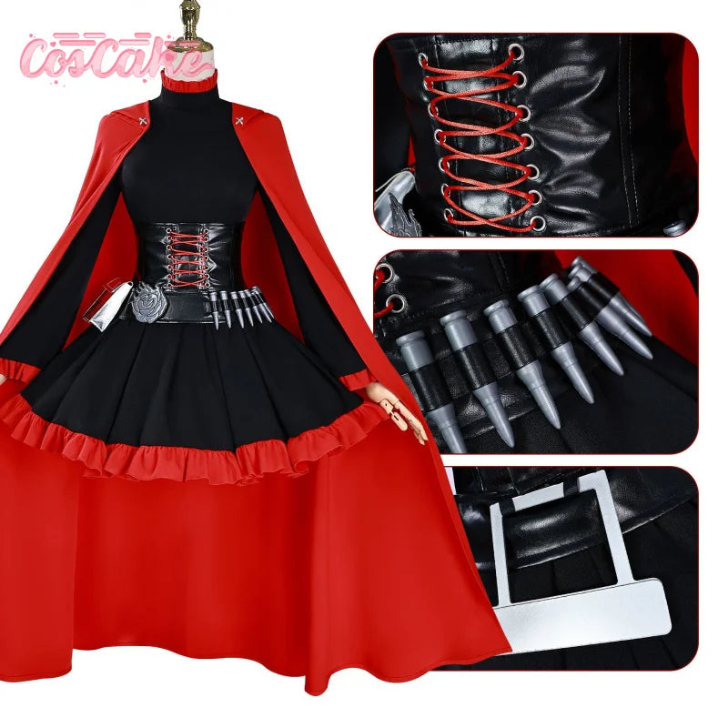 RWBY Red Ruby Rose Cosplay Costume Uniform Halloween Carnival Party Christmas Play Role Clothes Clothing for Women