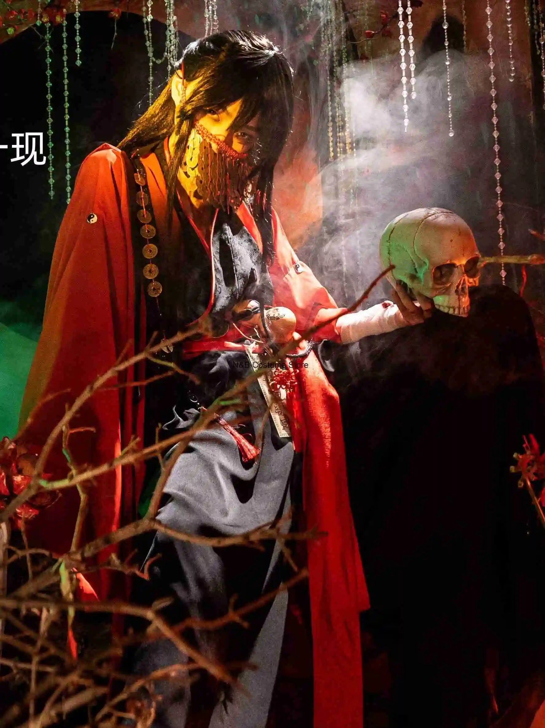 Li Huowang Cosplay Costume Dao Gui Yi Xian Black and Red Hero Film Costume Ancient Clothings Halloween Dress Up