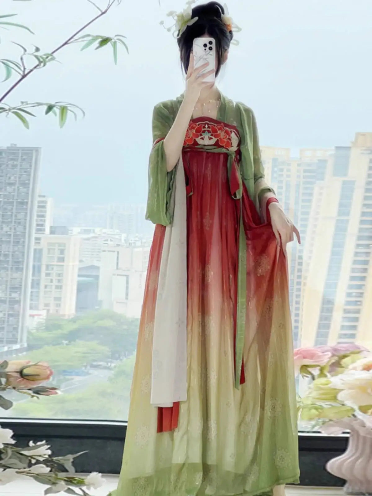 New Hanfu Women Tang System Restoring Wind Chest Length Skirt Original Daily Fairyism Fiesta Carnival Halloween Cos Cosplay