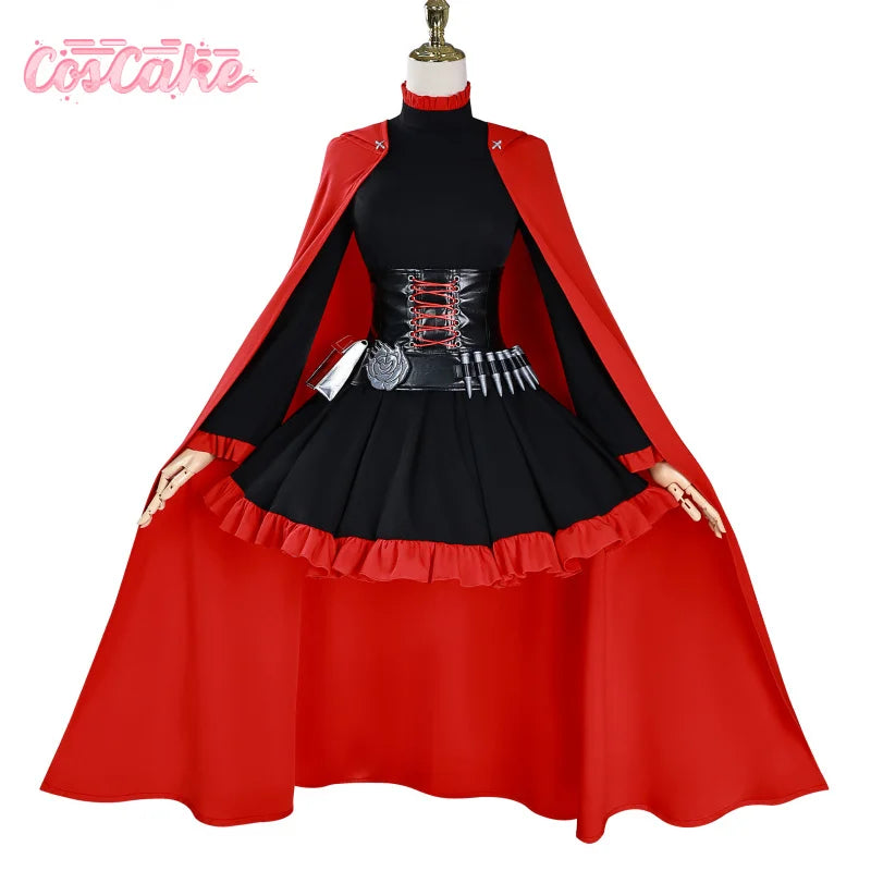 RWBY Red Ruby Rose Cosplay Costume Uniform Halloween Carnival Party Christmas Play Role Clothes Clothing for Women