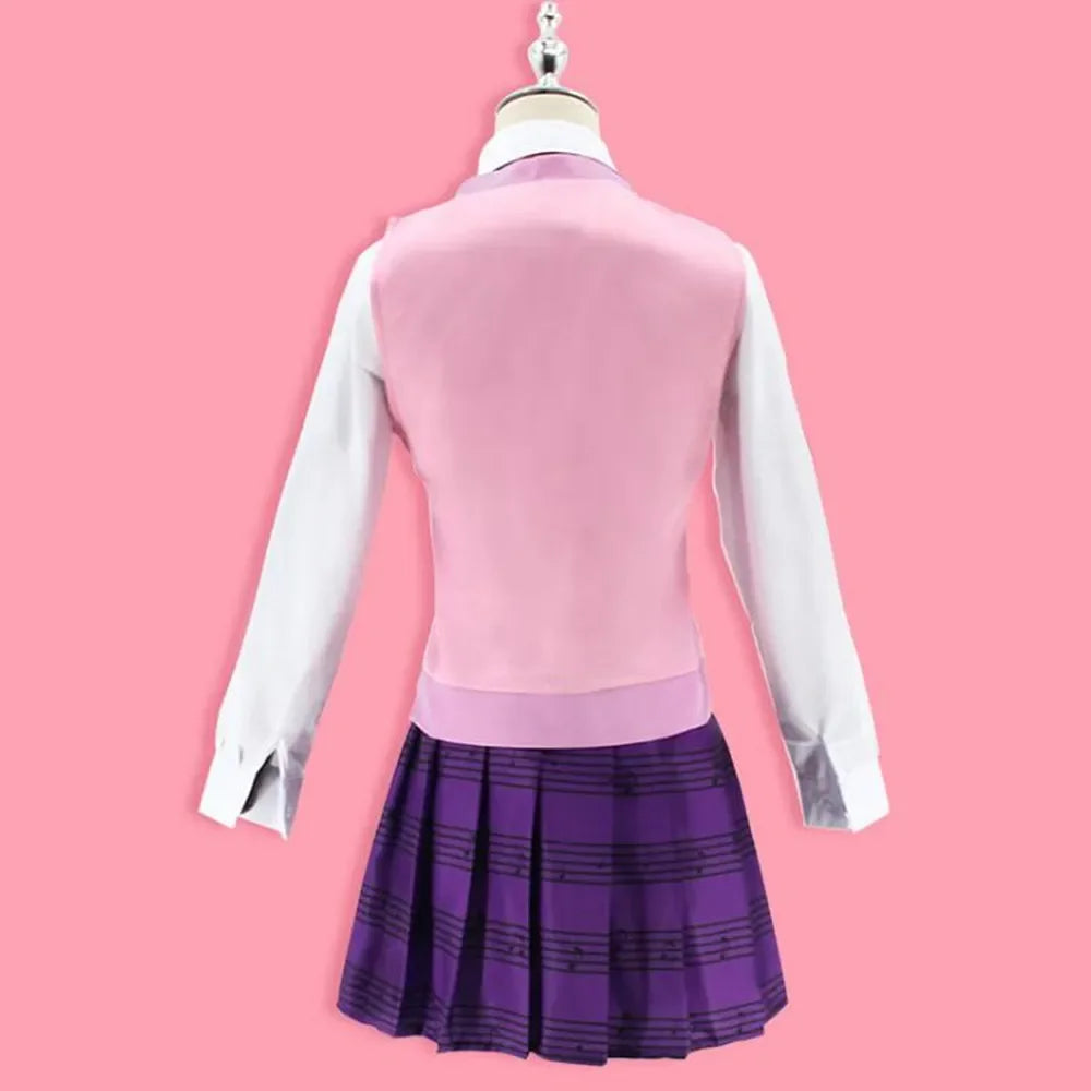 Game Danganronpa V3 Akamatsu Kaede Cosplay Costume Anime Women JK School Uniform Vetement Manga With Wig