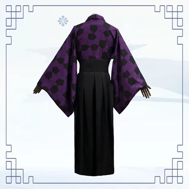 Kimetsu Anime Demon Slayer No Yaiba Kokushibo Cosplay Costume Set Top Pants Mens Halloween Party Costumes Japanese Kimono