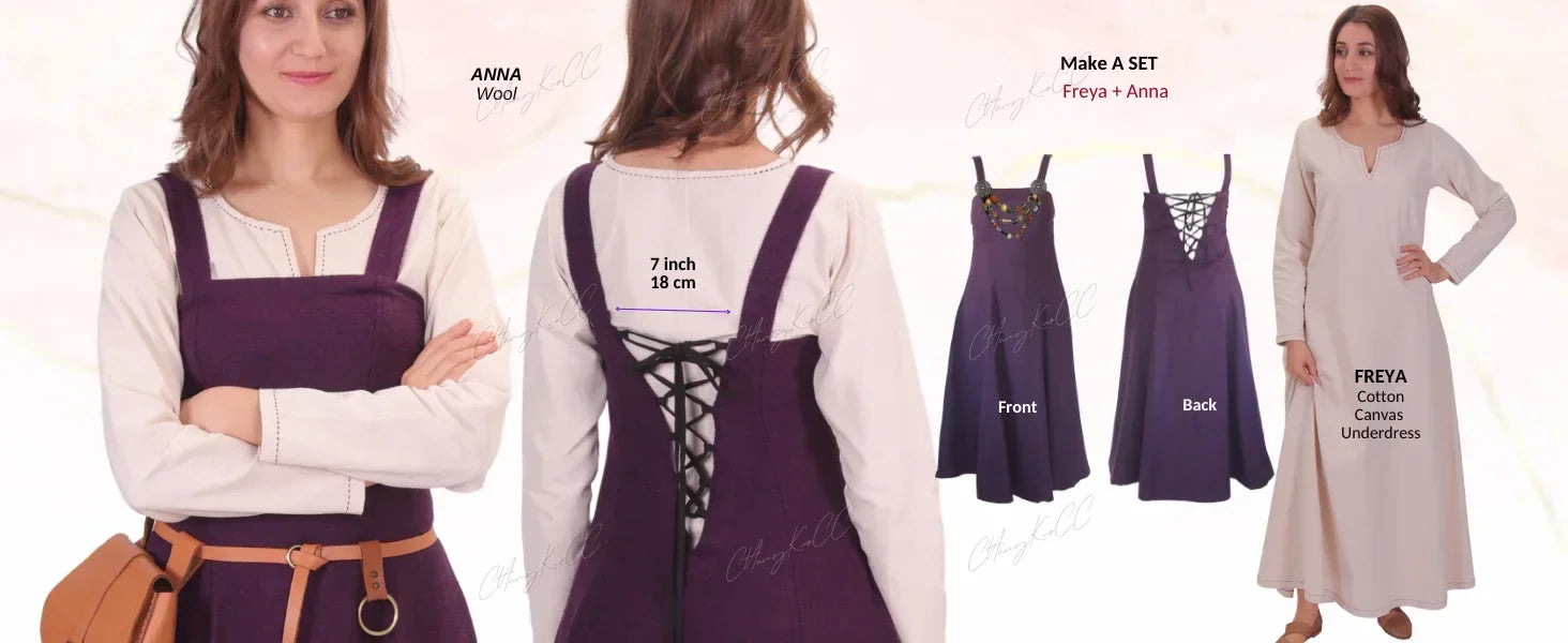 Retro Costumes Fraye Viking Medieval Women Dress  Renaissance  Dress  Vetement Medieval Cosplay For Adult