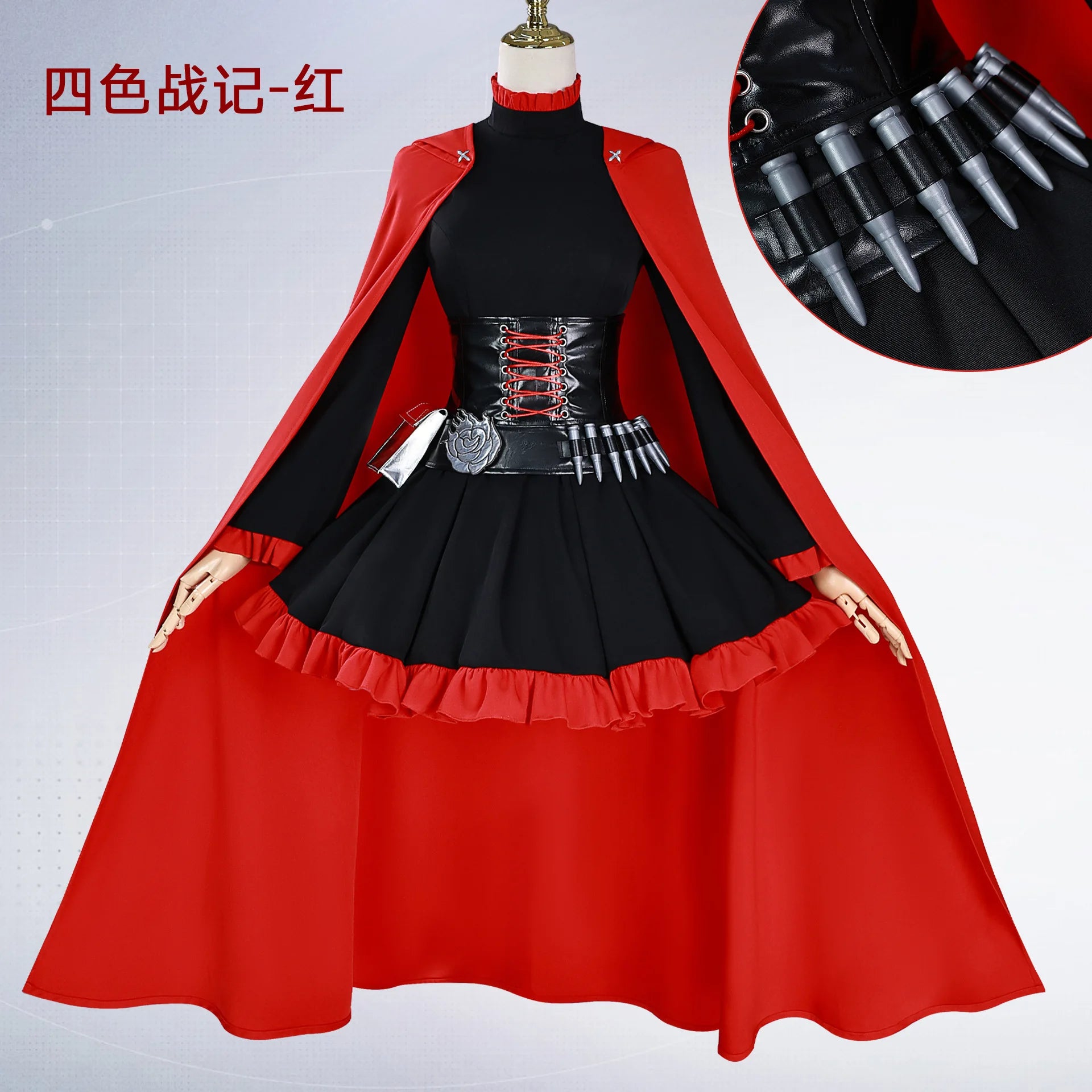 RWBY Red Ruby Rose Cosplay Costume Uniform Halloween Carnival Party Christmas Play Role Clothes Clothing for Women