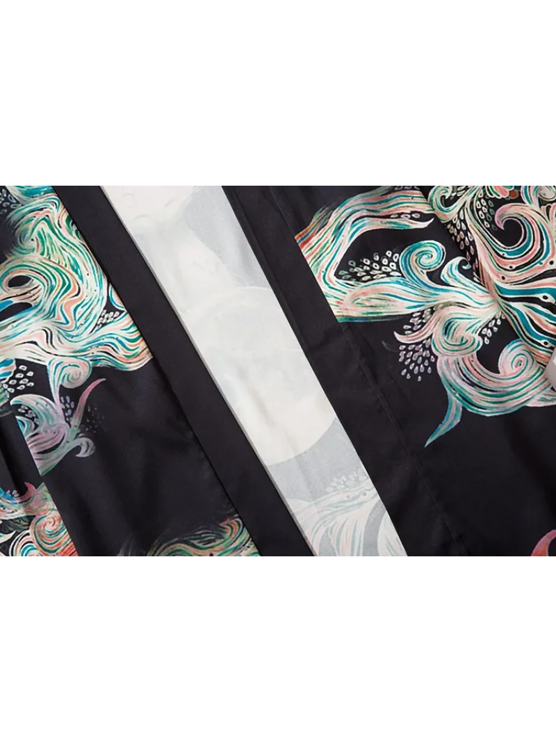 Japanese Kimonos Woman Samurai Cosplay Fox Jiu Jitsu Kimono Man Hanbok Haori Yukata Traditional KimonoFox Mask Costume Men