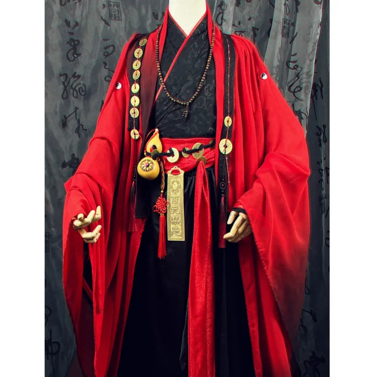 Li Huowang Cosplay Costume Dao Gui Yi Xian Black and Red Hero Film Costume Ancient Clothings Halloween Dress Up