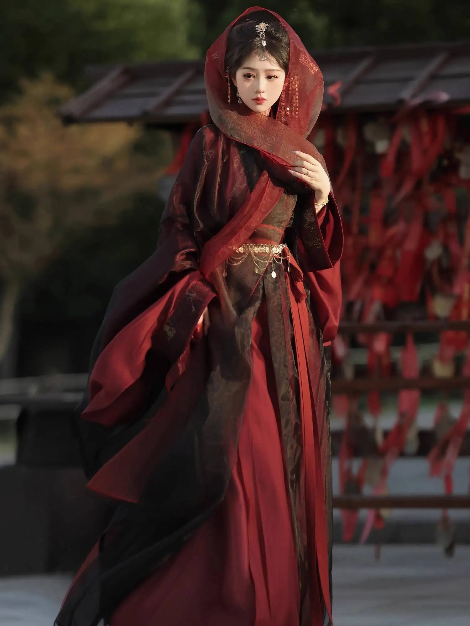 New Hanfu Women Wei-Jin Period Crossed Collars Warring States Robe Antiquities Fiesta Carnival Halloween Cos Cosplay