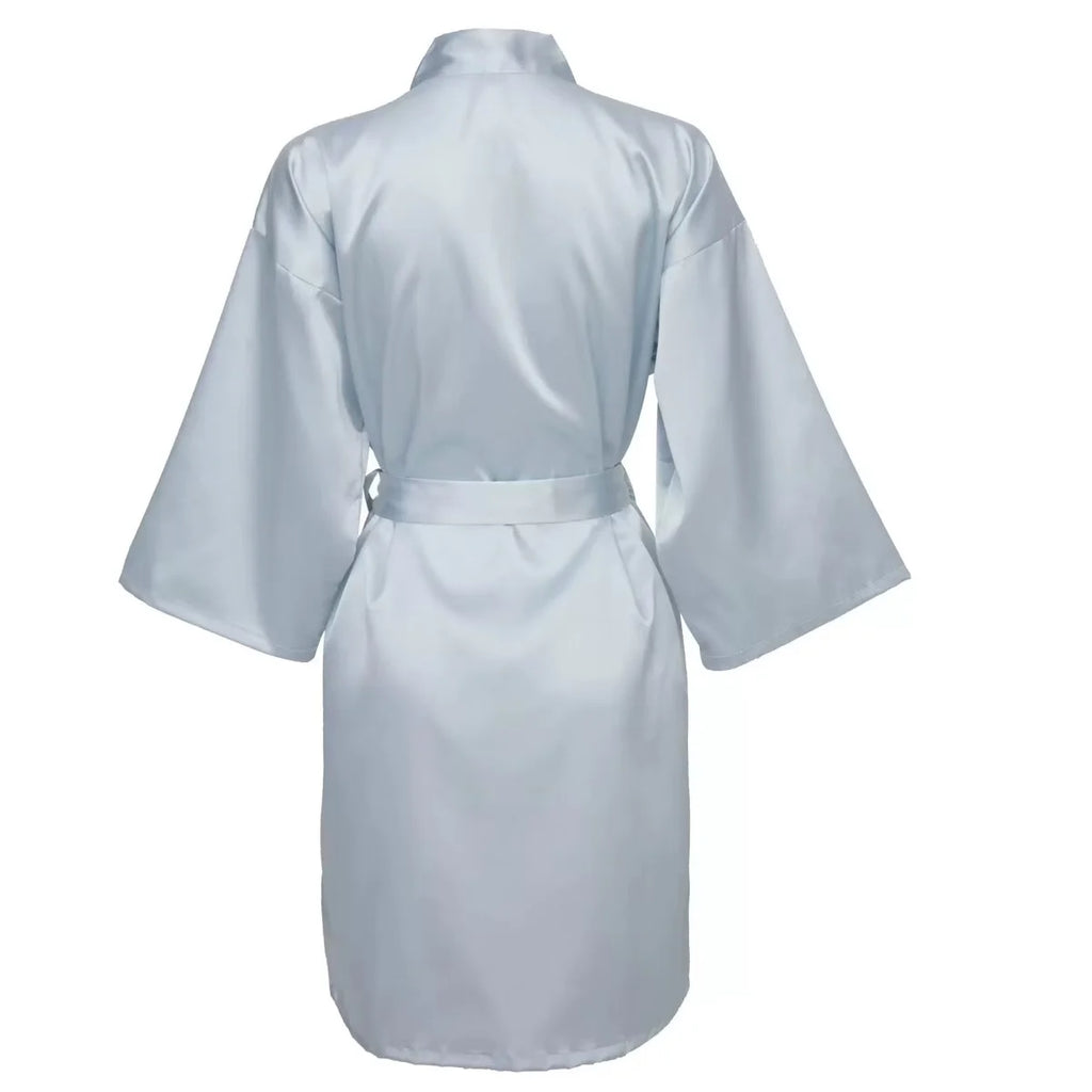Custom Satin Wedding Bridesmaid Kimono Dressing Gown Bridesmaid Robes Soft Satin & Personalized Wedding/Bachelorette Party Robes
