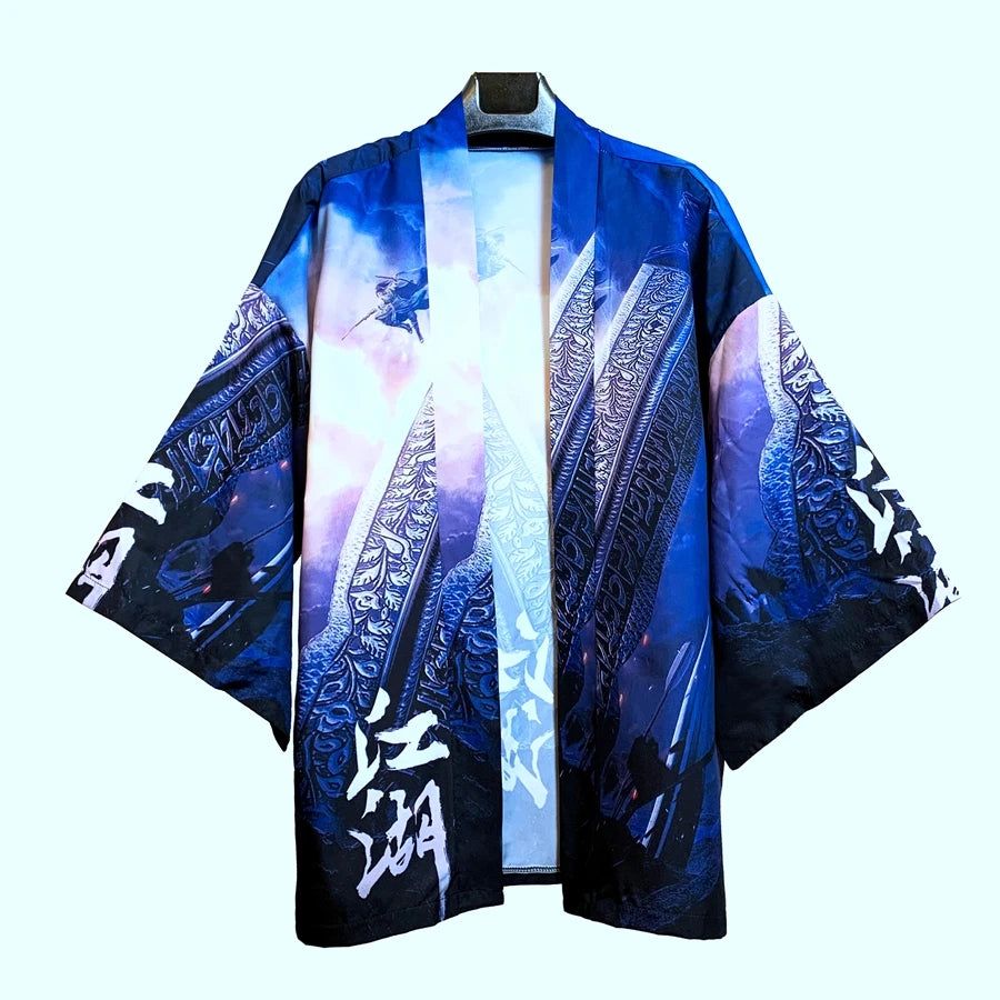 Kimono Cardigan Men Haori Kimonos Karate Samurai Costume Kimono Japones Traditional Japanese Men's priest frock Male Yukata