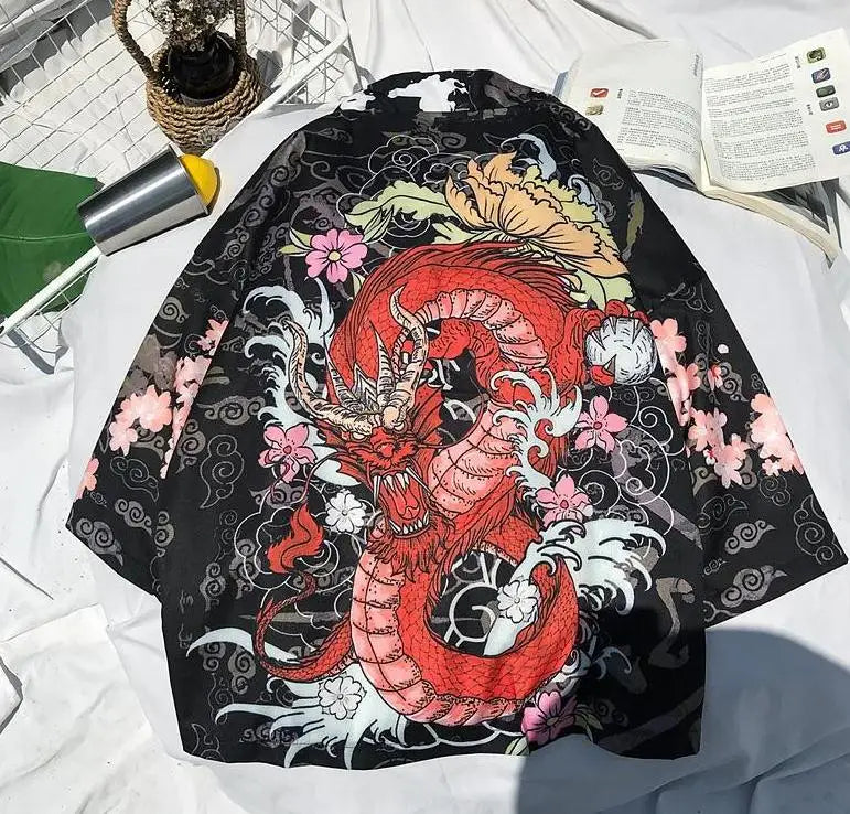 New Traditional japanese kimono yukata women&man japanese Short Robe Loose kimomo japanese cardigan kimono japones haori