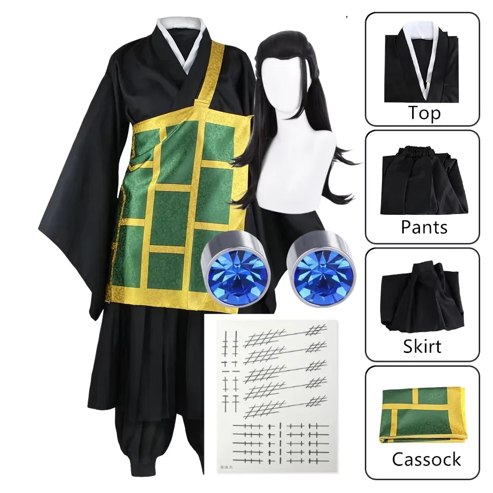 Anime Geto Suguru Cosplay Costume Black Blue kimono School Uniform Anime Clothe Halloween Costumes For Women Man
