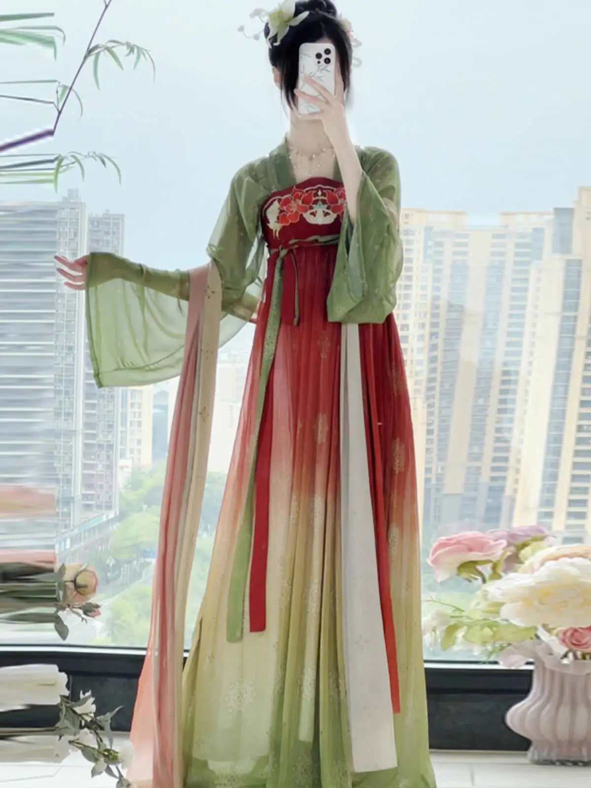 New Hanfu Women Tang System Restoring Wind Chest Length Skirt Original Daily Fairyism Fiesta Carnival Halloween Cos Cosplay